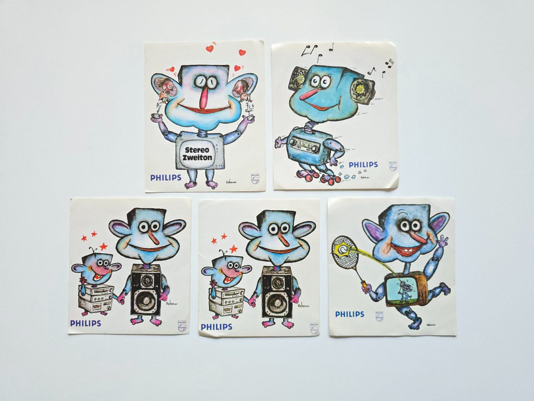 Sticker: 5 alte PHILIPS Sticker / Aufkleber – Usato da Dättlikon venduto da Wundertuete_