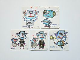 5 alte PHILIPS Sticker / Aufkleber