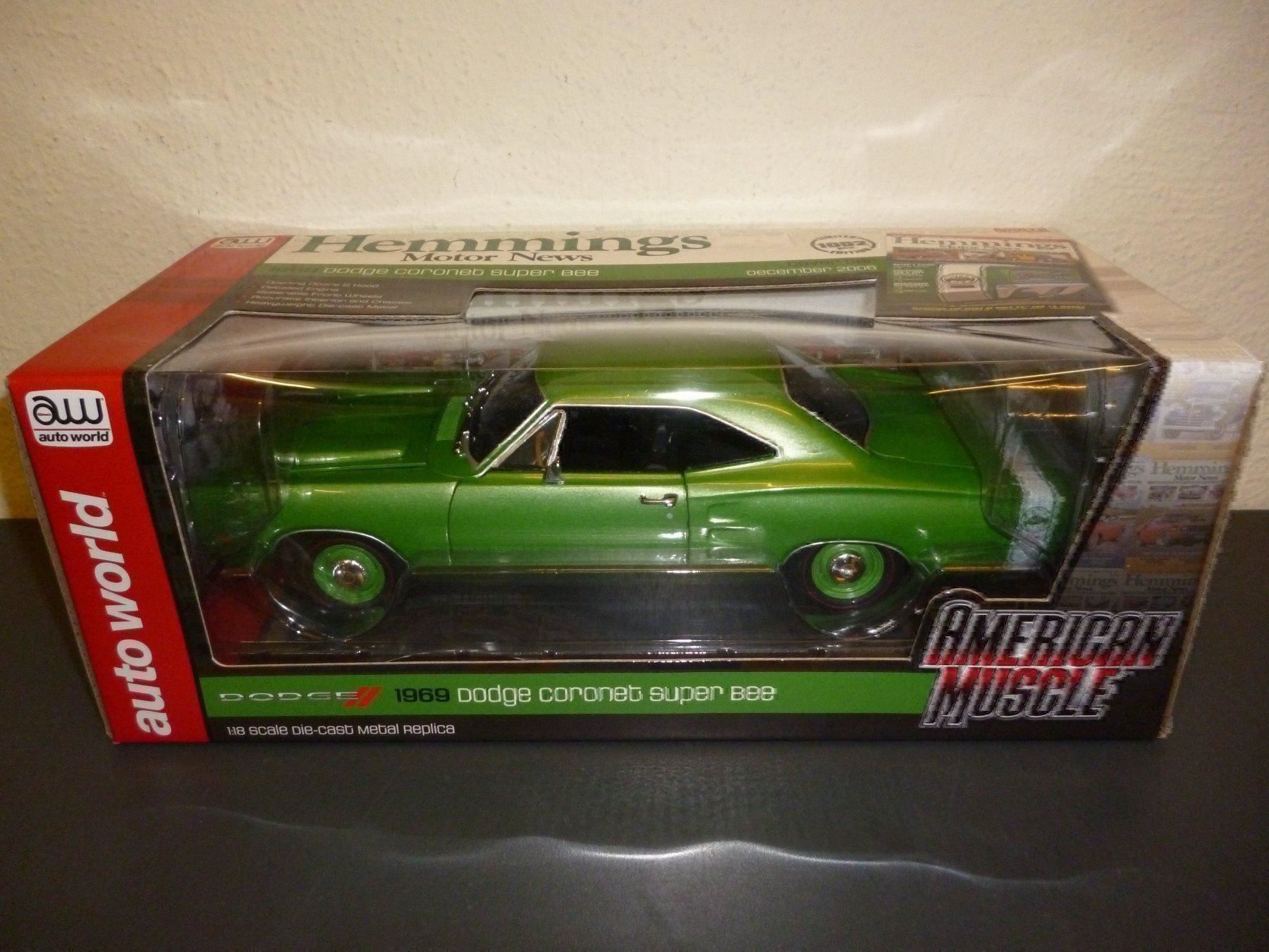 Dodge Modellini d'auto: Dodge Coronet "Super-Bee" 1969 1:18 – Nuovo e nell'imballaggio originale da Niederwil SG venduto da Kaicorner03