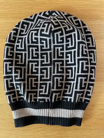 Beanie Balmain mit Monogramm