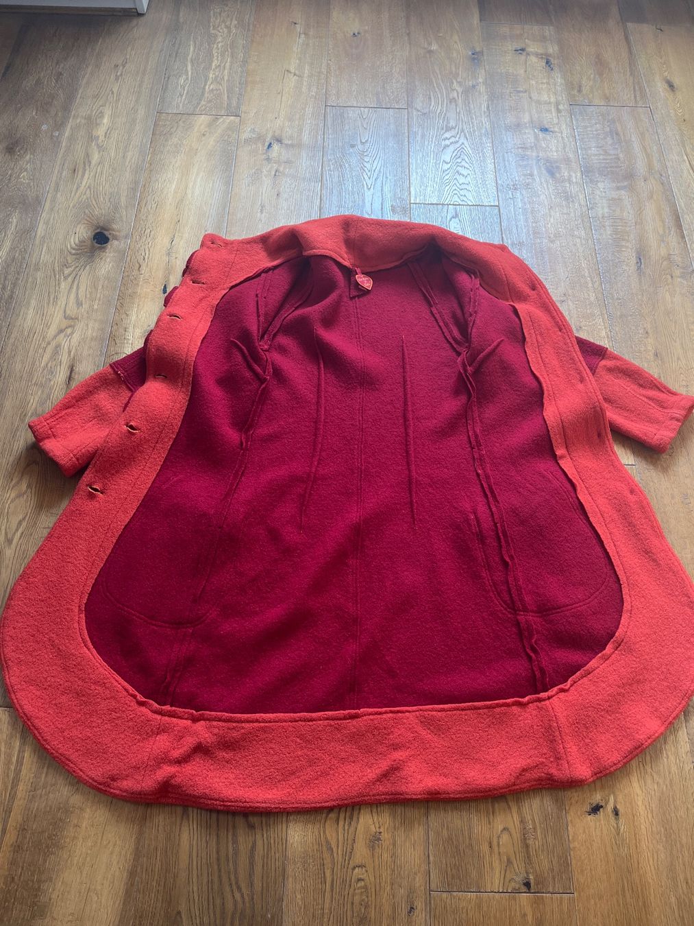 Cappotti: Designer Wool Coat - Red and Orange - Size S – Usato da Zürich venduto da Alex.Zurich 9