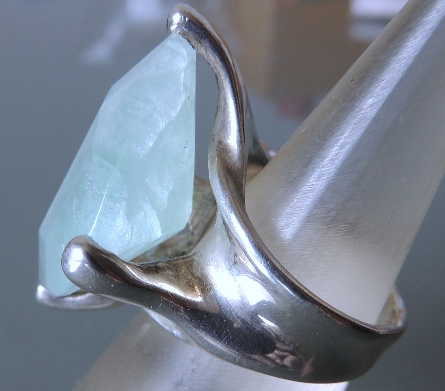 Anelli: Fluorit Silber 925 Fingerring Gr. 54 – Usato da Waldenburg venduto da schaller707 5