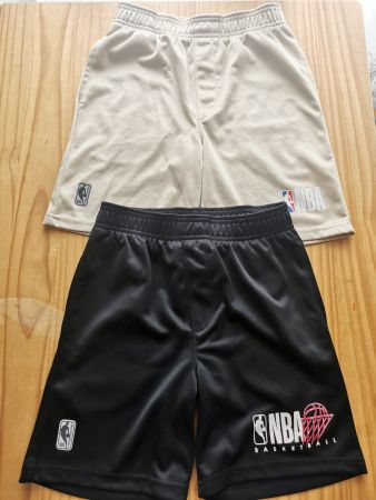 NBA Shorts Sommer 2er Set Beige Schwarz Gr. 8 Jungs