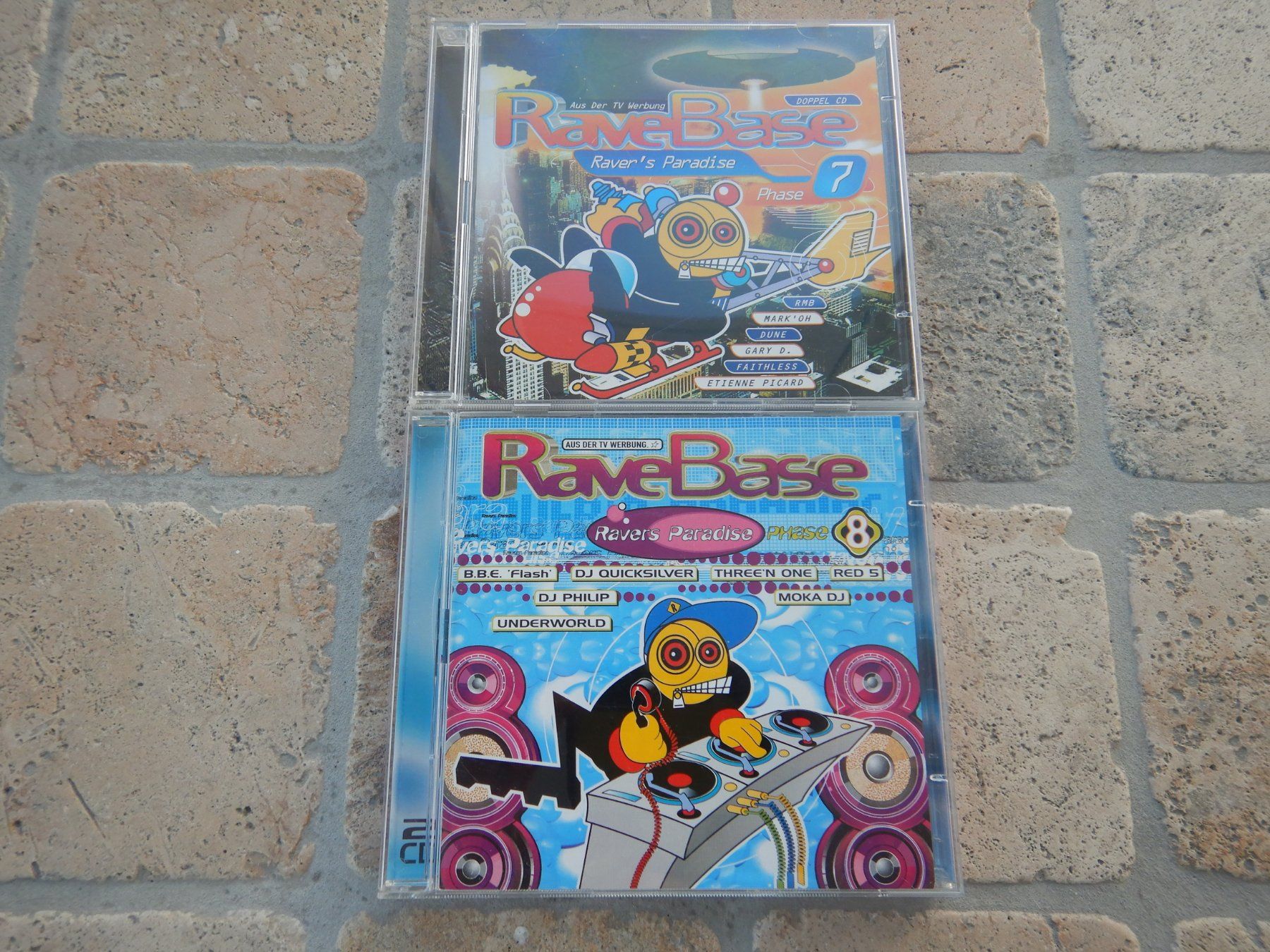 CD: 2 Doppel CD's, RaveBase Phase 7 und 8 – Usato da Mörschwil venduto da Monzar 1