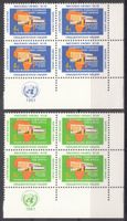 UNO NY Mi 109 - 110  im 4er-Block postfrisch mit RZf