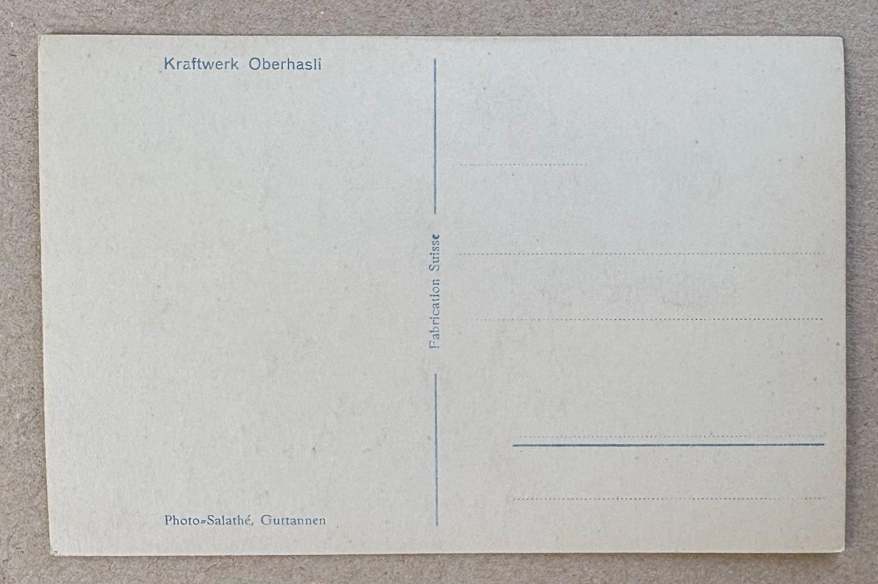 Cartoline postali: KRAFTWERK OBERHASLI – Usato da Ostermundigen venduto da Heavenmaus75 1