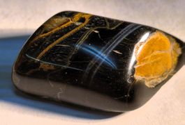 Schöner,seltener Tiger Falkenaugenstein Trommelstein 30 x 25