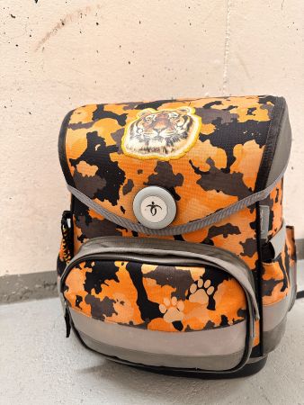 Schultasche Belmil Compact Orange Camouflage