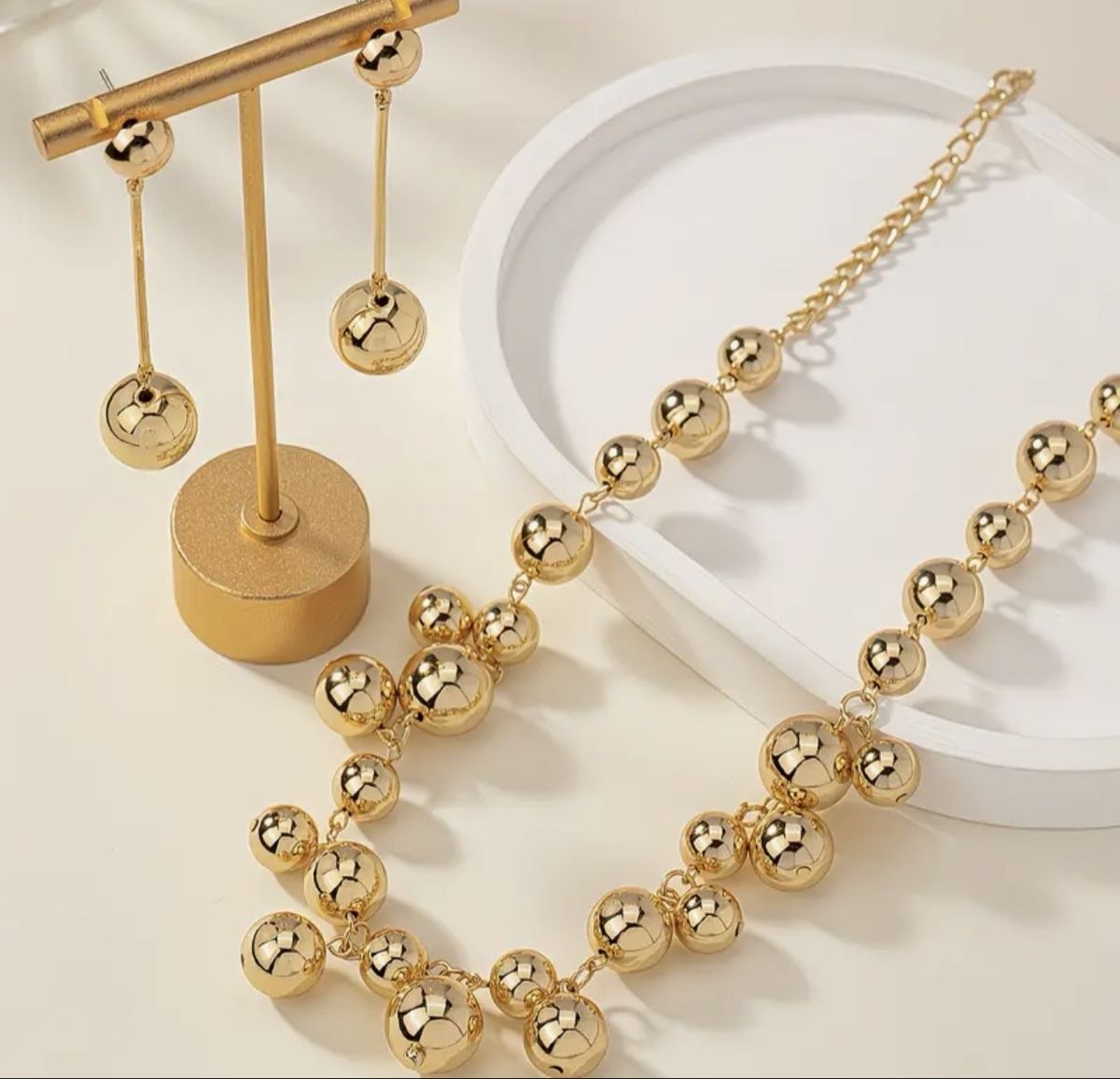 Altri gioielli: Set collana e orecchini sfere oro nuovo – Nuovo e nell'imballaggio originale da Gordevio venduto da LanaZimm 1