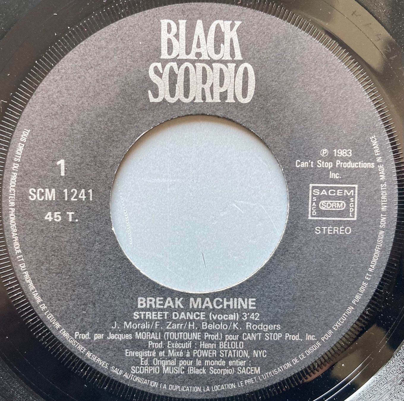 Vinyles: BREAK MACHINE - STREET DANCE – D'occasion à Poliez-Pittet par Newtown-Records 2