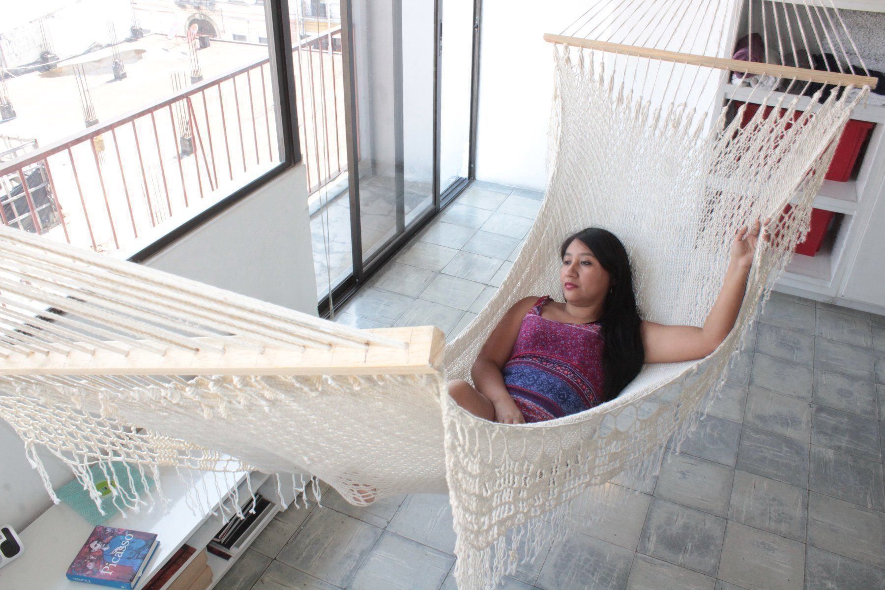 Amache: Soft Mayan Hammock - Large with Macrame - Handmade – Nuovo e nell'imballaggio originale da Dübendorf venduto da Mayan-Dreams 5
