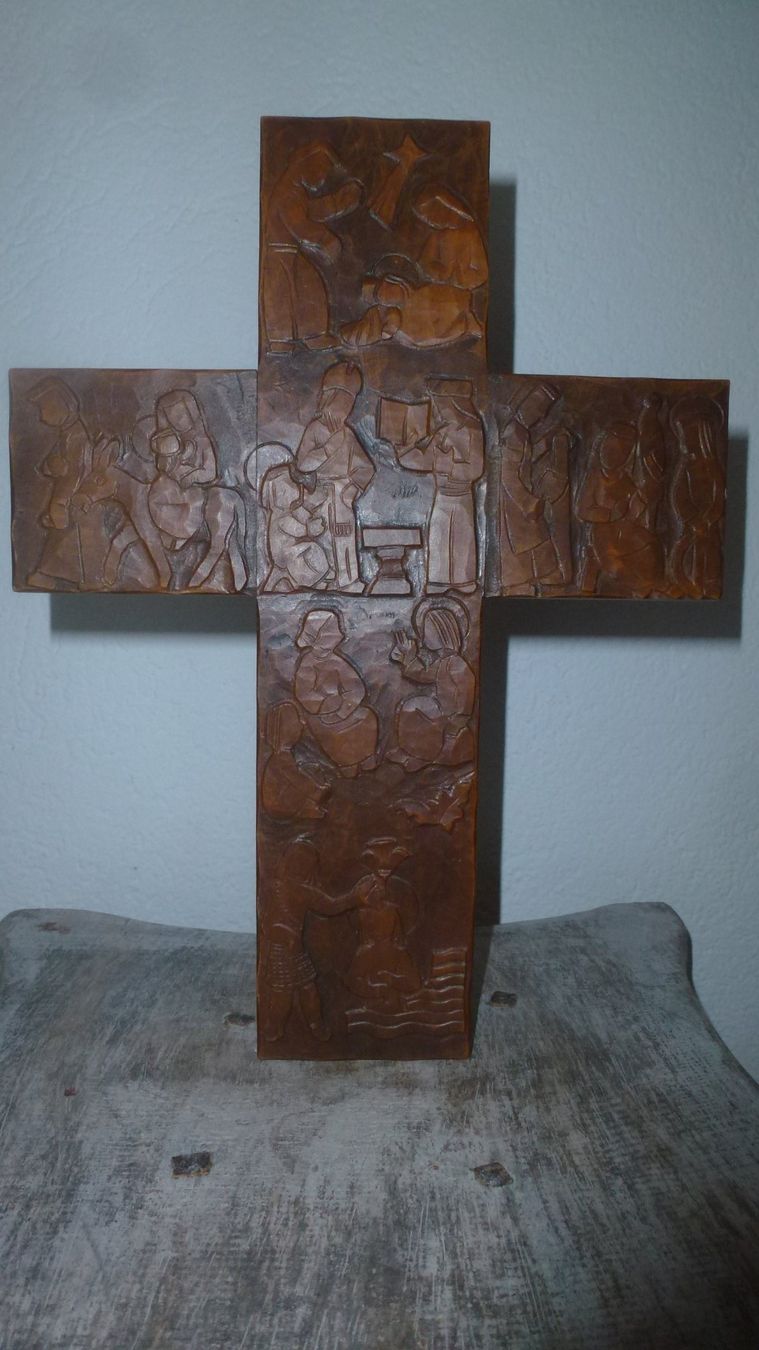 Statuette: Krippenkreuz Kreuz / Monogramm  MZ – Usato da Oetwil am See venduto da Senegal