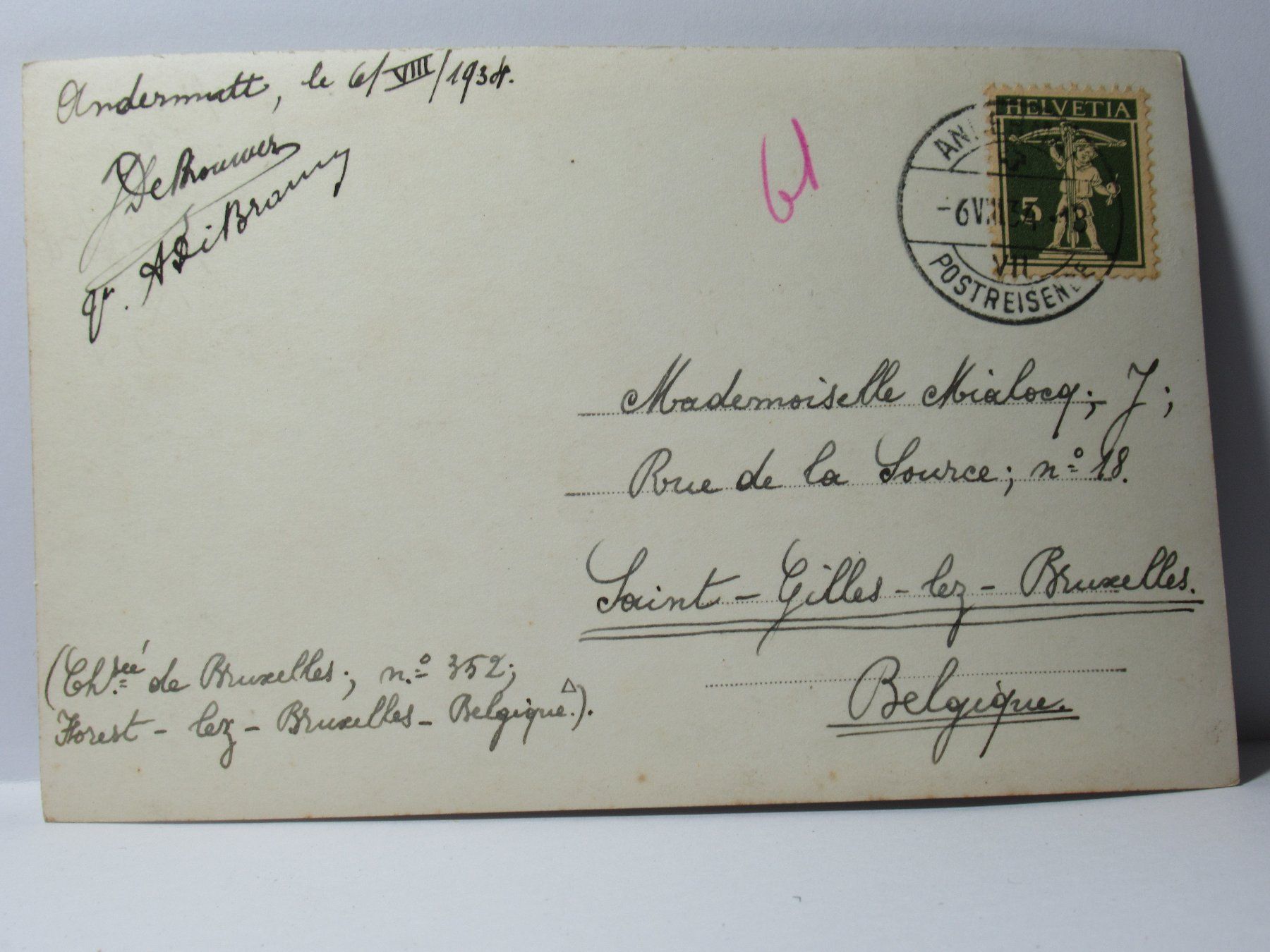 Cartes postales: Stempel Andermatt 1934 – D'occasion à Grenchen par Bluemchen1900 1