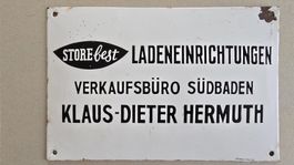 Werbeschild STOREbest LADENEINRICHUNGEN Verkaufsbüro