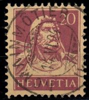 CH - Tellbrustbild - SBK Nr. 154 - Vollstempel Romainmotier