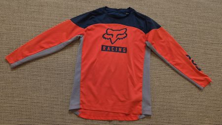 Langarmshirt Fox Racing Defend Grösse YL orange/grau