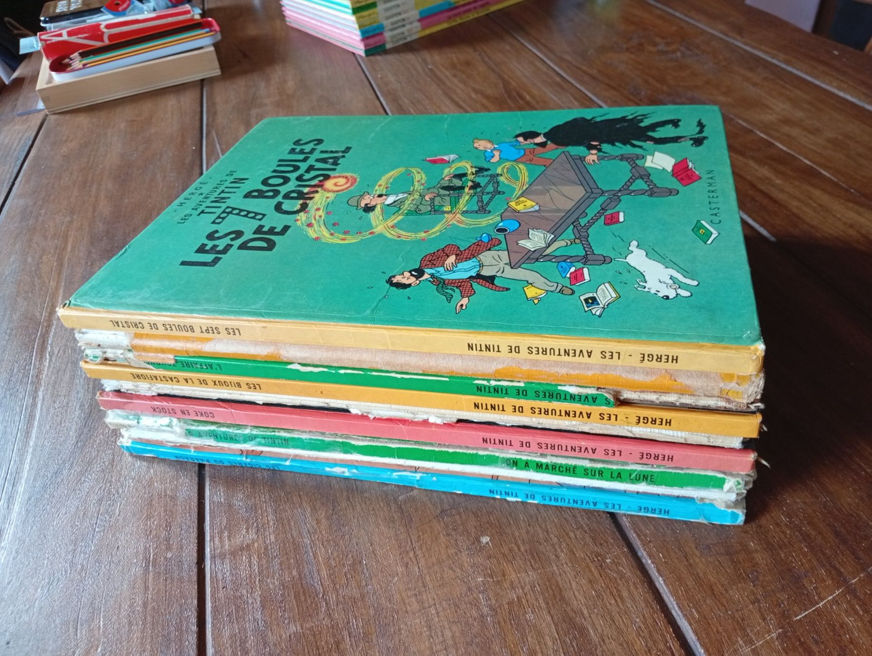 Comics: Lot 9X BD Tintin – Gebraucht aus Perrefitte von 36B 1