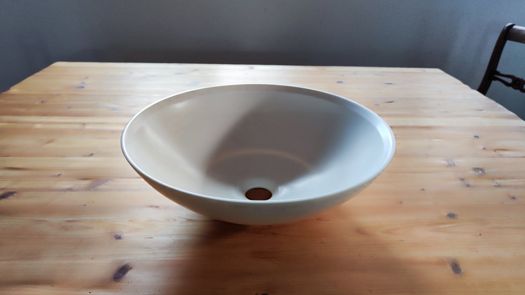 Lavabi & lavandini: Corian Aufsatzbecken rund Durchmesser 42cm – Nuovo (secondo la descrizione) da Oberneunforn venduto da saloeff 1