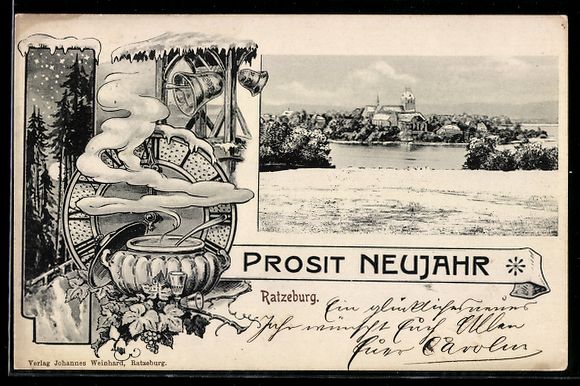 Cartoline postali: Grusskarten-AK Ratzeburg, Panoramablick  – Usato da Berlin venduto da bartko-reher