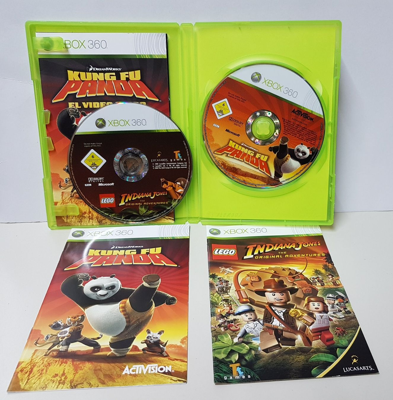 Microsoft Spiele: Indiana Jones + Kung Fu Panda      Xb 360 – Gebraucht aus Schüpfheim von Games_Spielkonsolen