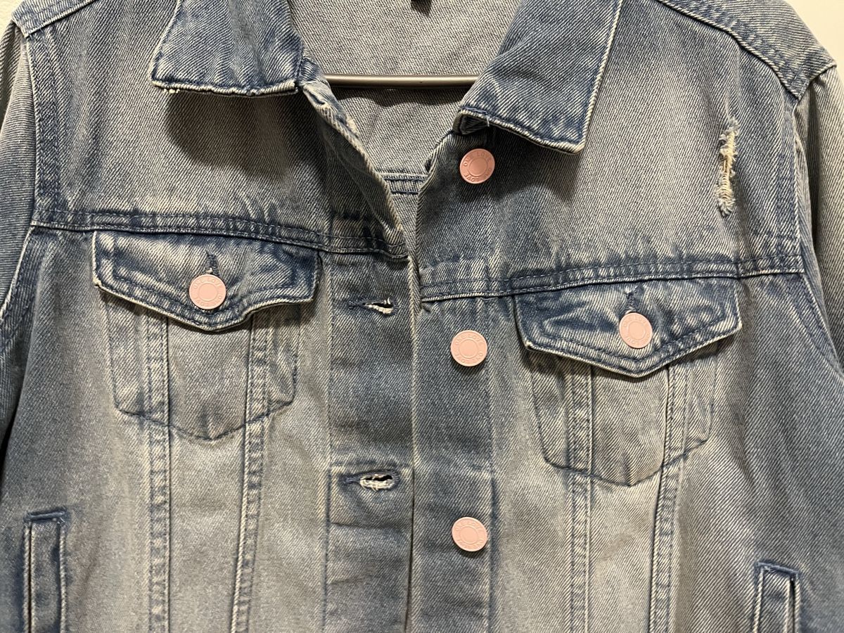 Jacken: Jeansjacke mit rosa Knöpfen M neu – Neu (gemäss Beschreibung) aus Birrwil von vanyboo 1