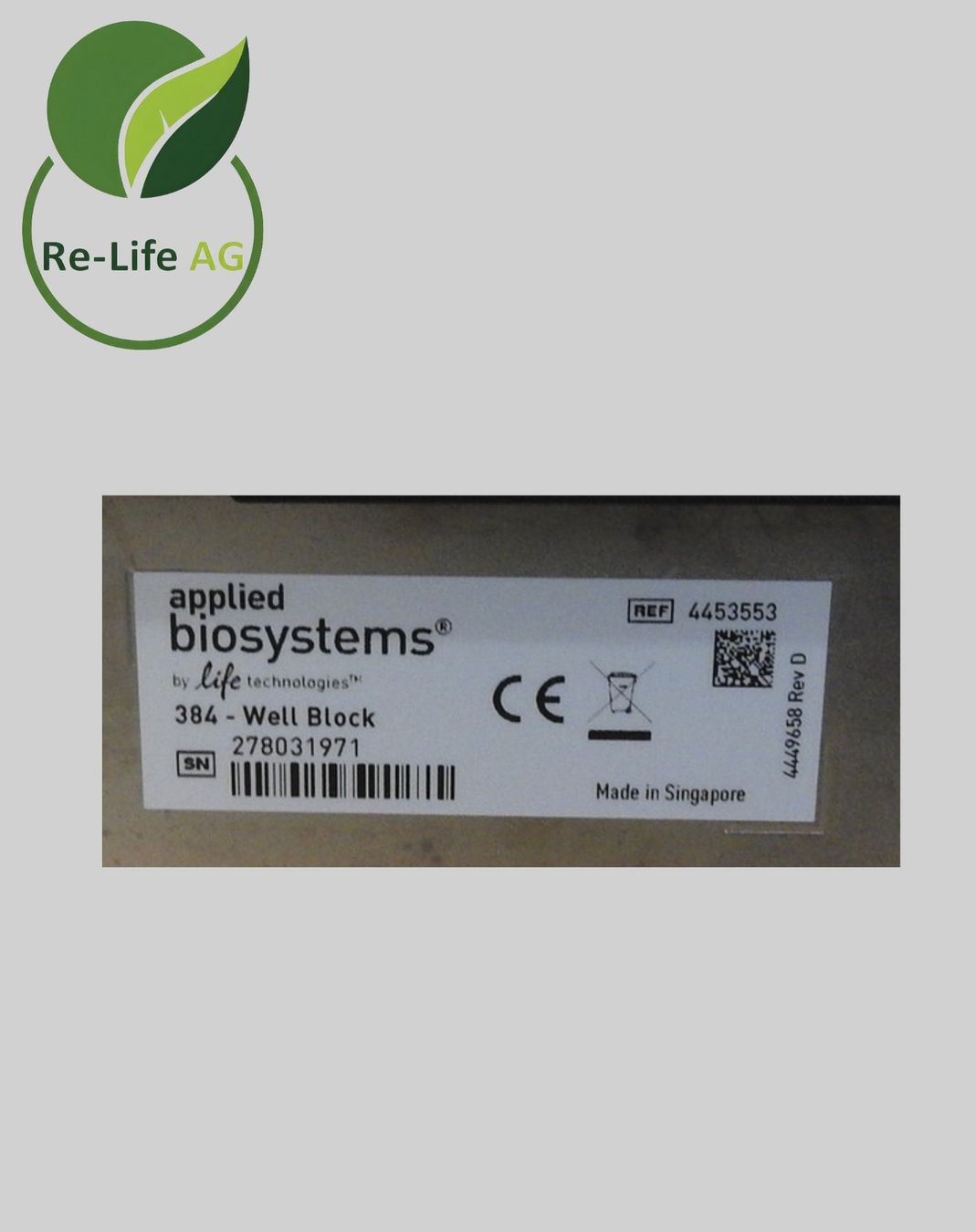 Toutes les machines: Applied Biosystems | 384 Well Sample Block for ViiA – D'occasion à Reinach BL par Re-LifeAG_Labor 4