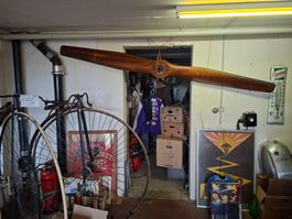 Hélice d'avion militaire 1922 fab. Thoune rare antik aero