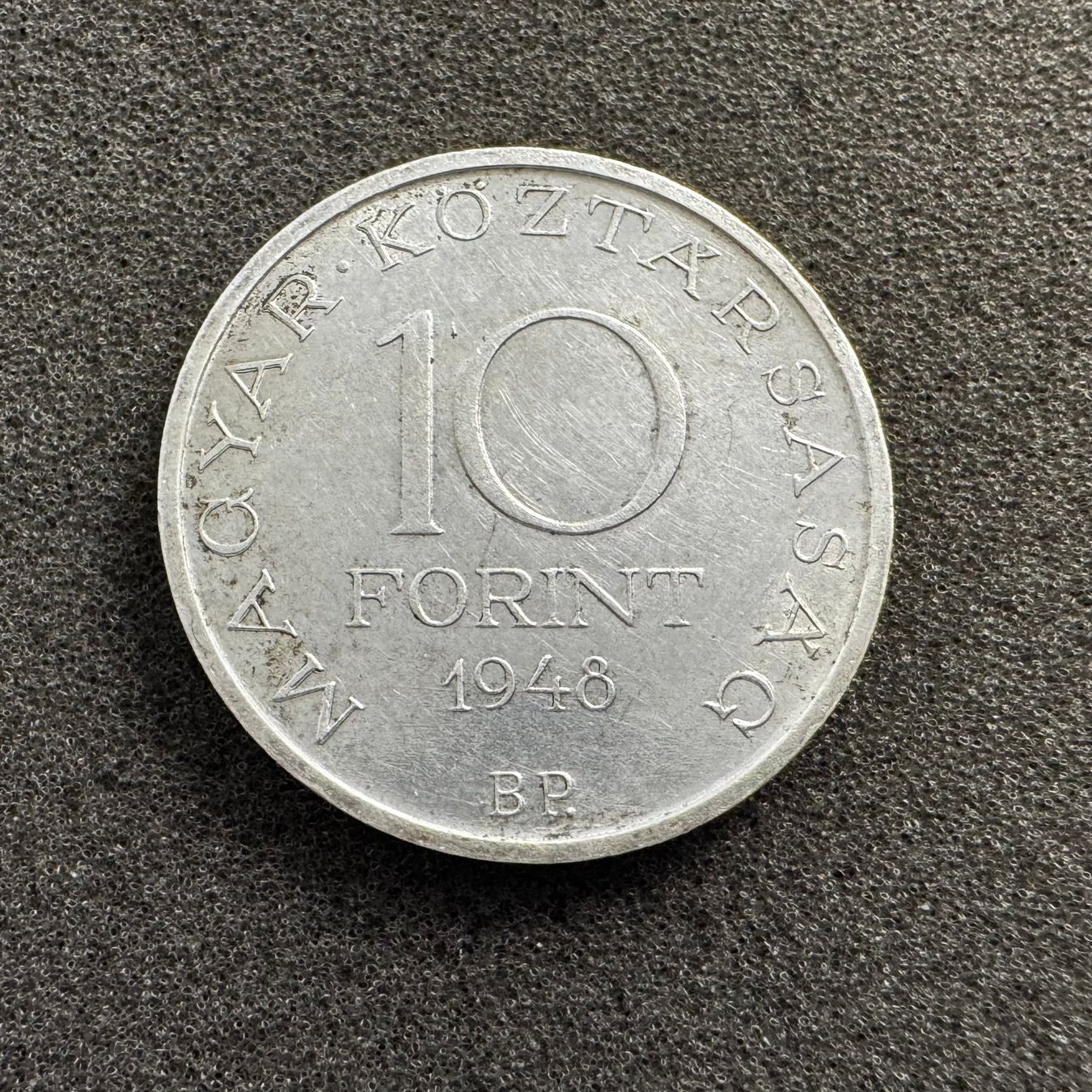 Alle Münzen: 10 Forint Silber Ungarn 1948 – Gebraucht aus Reitnau von tb-muenzen