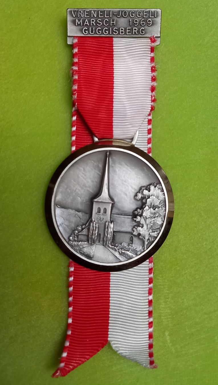 Medaillen: MEDAILLE  "Vreneli - Joggeli Marsch" 1969,  Guggisberg – Gebraucht aus Marbach LU von Ilrebo