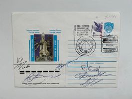 MIR Sojus TM-14 Startbeleg 17.3.92 6 OU mit Flade & Ewald