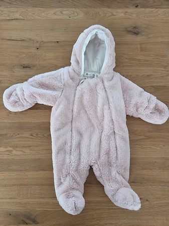 Plüsch-Overall Gr. 62, rosa, gebraucht