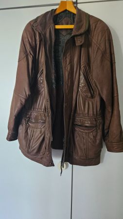 Giacca di pelle marrone Vinci tg.L / 52-54