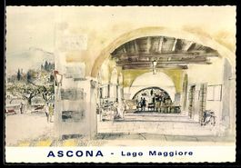 Künstler-AK Ascona /Lago Maggiore, Acquerello di un portico 