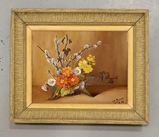 Huile sur toile signél Borel