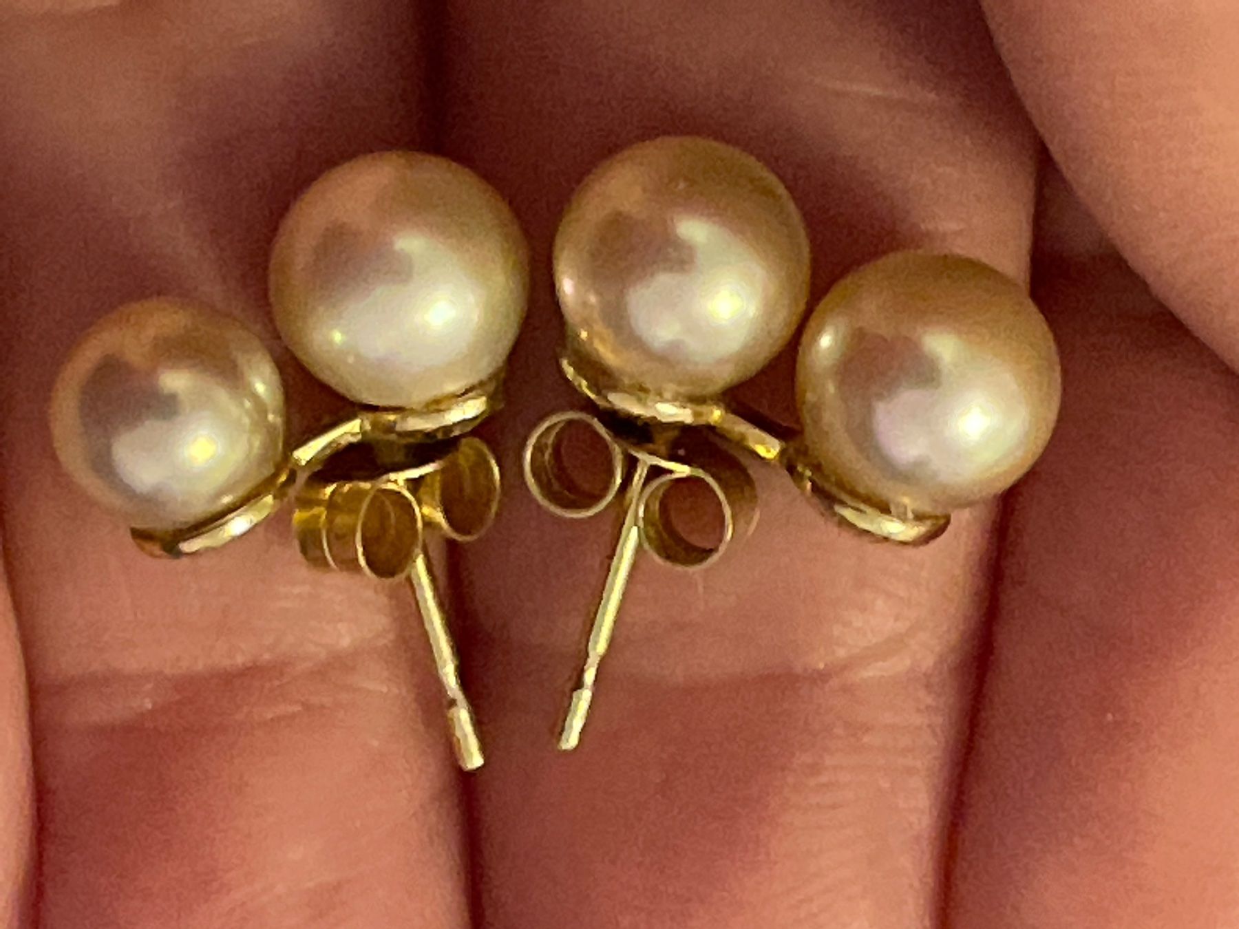 Boucles d'oreille: Boucles d’oreilles en or 18c avec perles – D'occasion à Montreux par Pipo7878 3