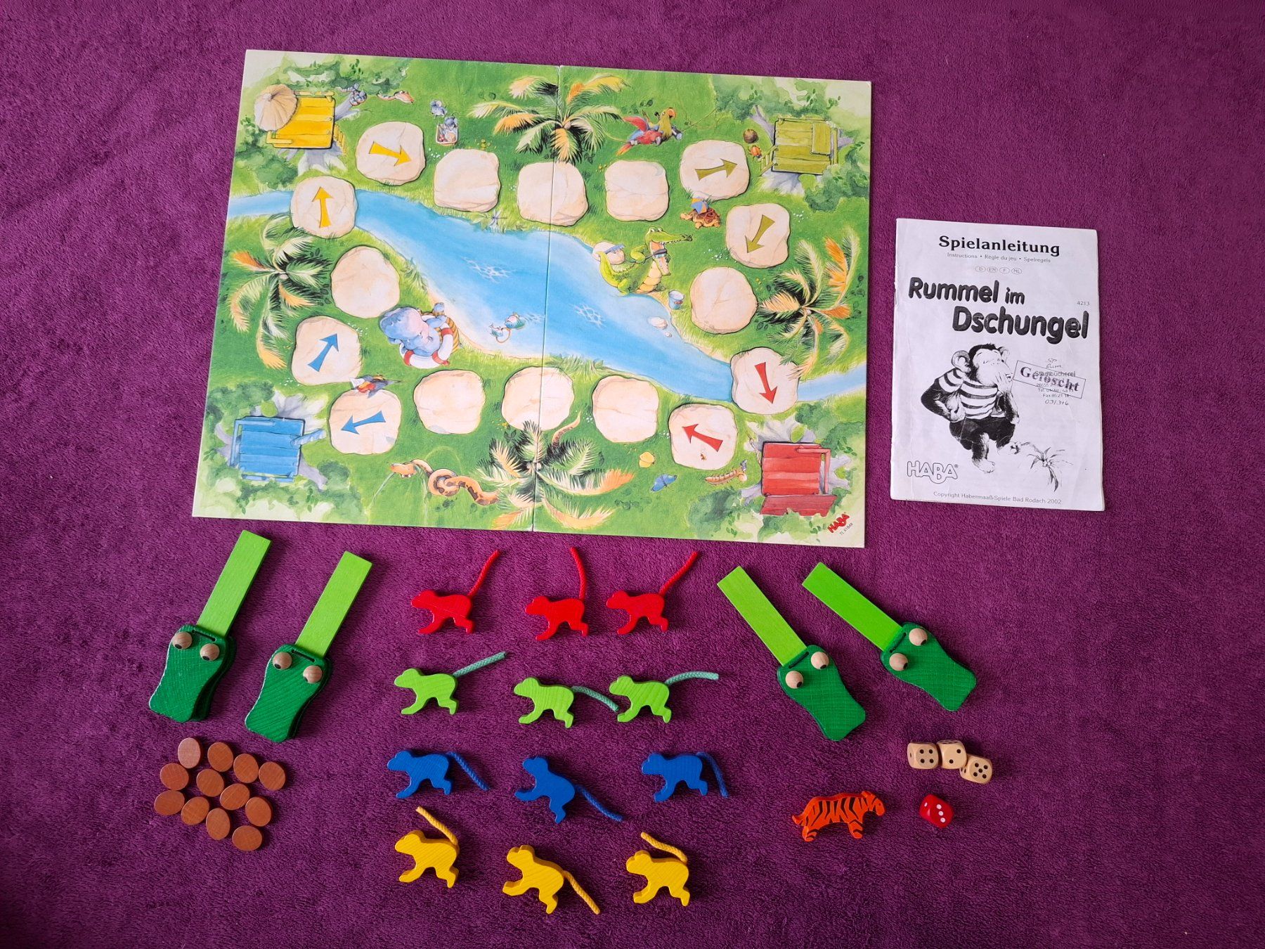 Haba Spiele: HABA Spiel - Rummel im Dschungel – Gebraucht aus Müllheim Dorf von Seeeule01 6