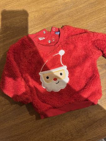 Pull Rouge Bébé Taille 74-80 Père Noël Douillet Hiver Par