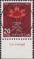 1947, J123 mit Ersttags-Vollstempel "BÄTTWIL" (SO), sauber.