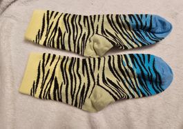 Neu! Socken Gr. 39 - 42 Animal Print Neon Pastell Zebra