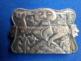 Original Basler Fasnachtsplakette silber 1952