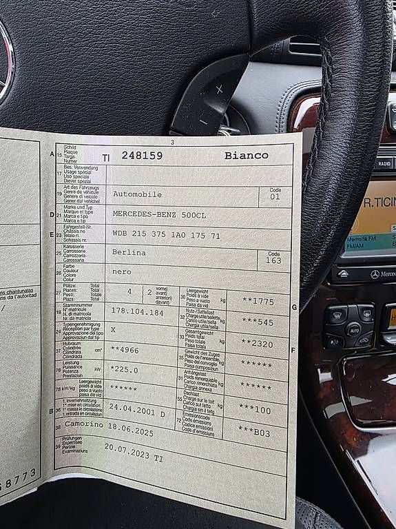 Automobili: Mercedes 500CL – Usato da Cadenazzo venduto da LuismacchineSagl 8