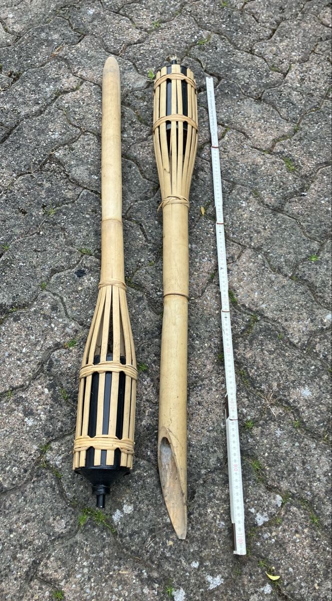 Candele: 2 Bambus-Fackeln – Usato da Winterthur venduto da RoMaLitto
