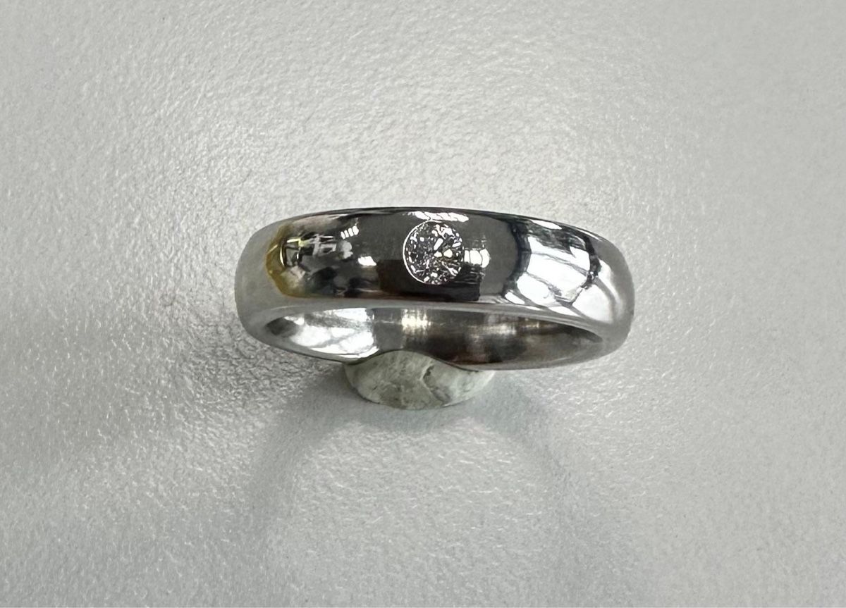 Anelli: Massiver Platinring mit Diamant UNIKATRING – Nuovo e nell'imballaggio originale da Lufingen venduto da Exclusiveshop 1