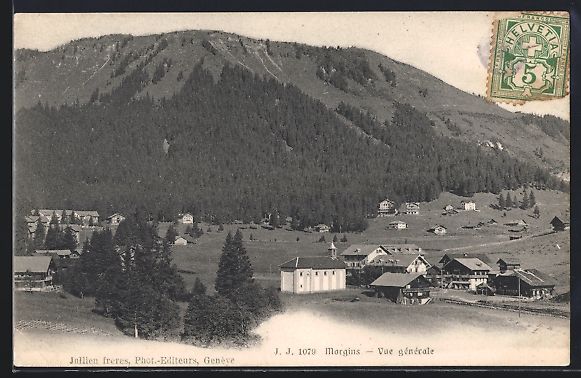 Cartoline postali: AK Morgins, Vue générale – Usato da Berlin venduto da bartko-reher