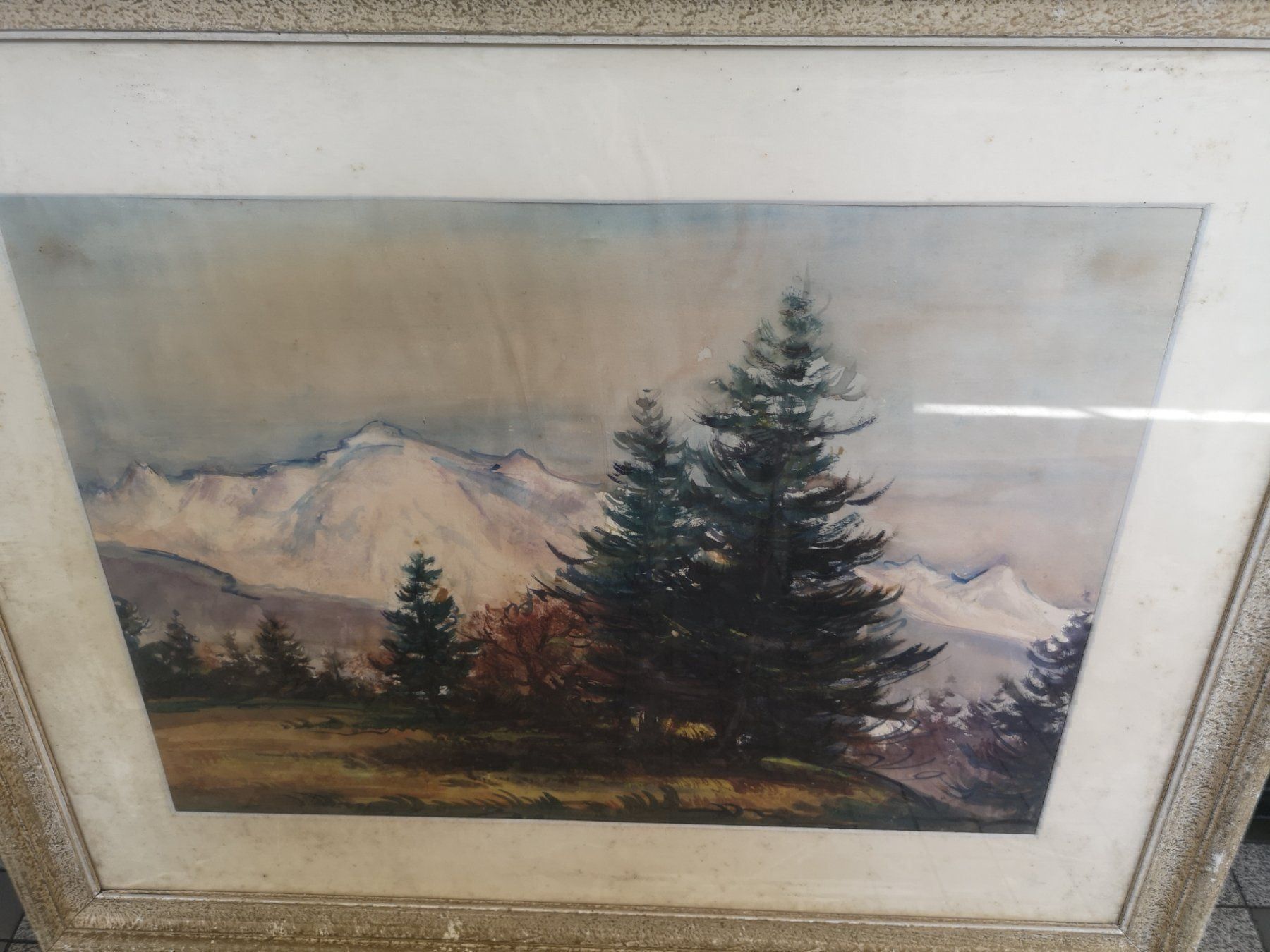 Gemälde: PAYSAGE DE MONTAGNES – Gebraucht aus Genève von Qanil77 1