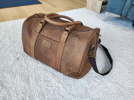 Sac de voyage en cuir véritable Ashwood – Holdall vintage