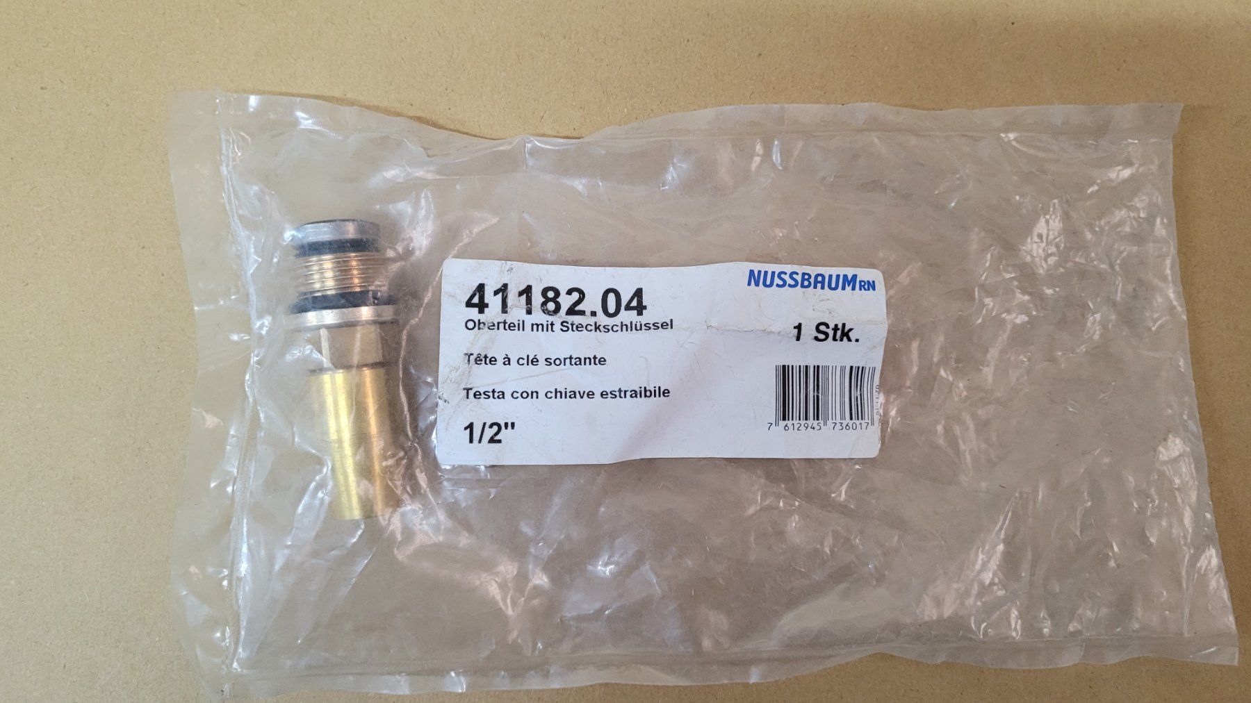 Rubinetteria: Nussbaum 41182.04 tête à clé sortante – Nuovo e nell'imballaggio originale da Bionnens venduto da Meg011