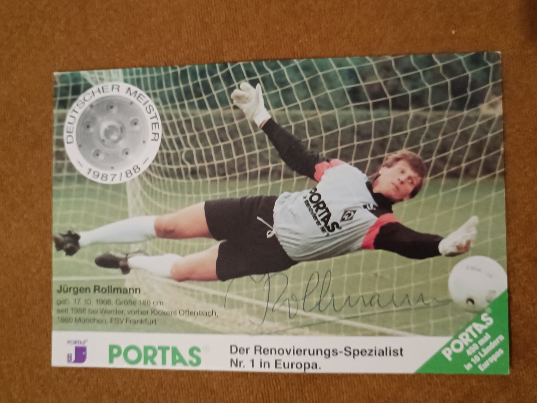 Autographes: Jürgen Rollmann – D'occasion à Menziken par Artographs