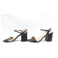 Gucci Sandalen Schwarz Leder Gr. 39 IT - Neu!