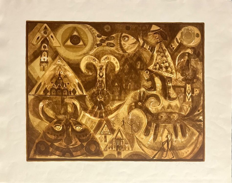 Grafica & Litografie: HANS RUDOLF STRUPLER GROSSE LITHOGRAPHIE SIGNIERT NUMMERIERT – Usato da Gersau venduto da kunst-online 8
